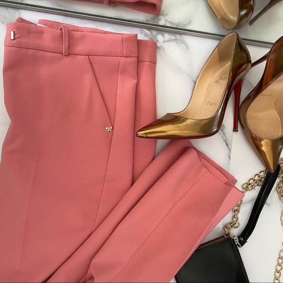 Pink high waisted trending pants trousers - Picture 2 of 8